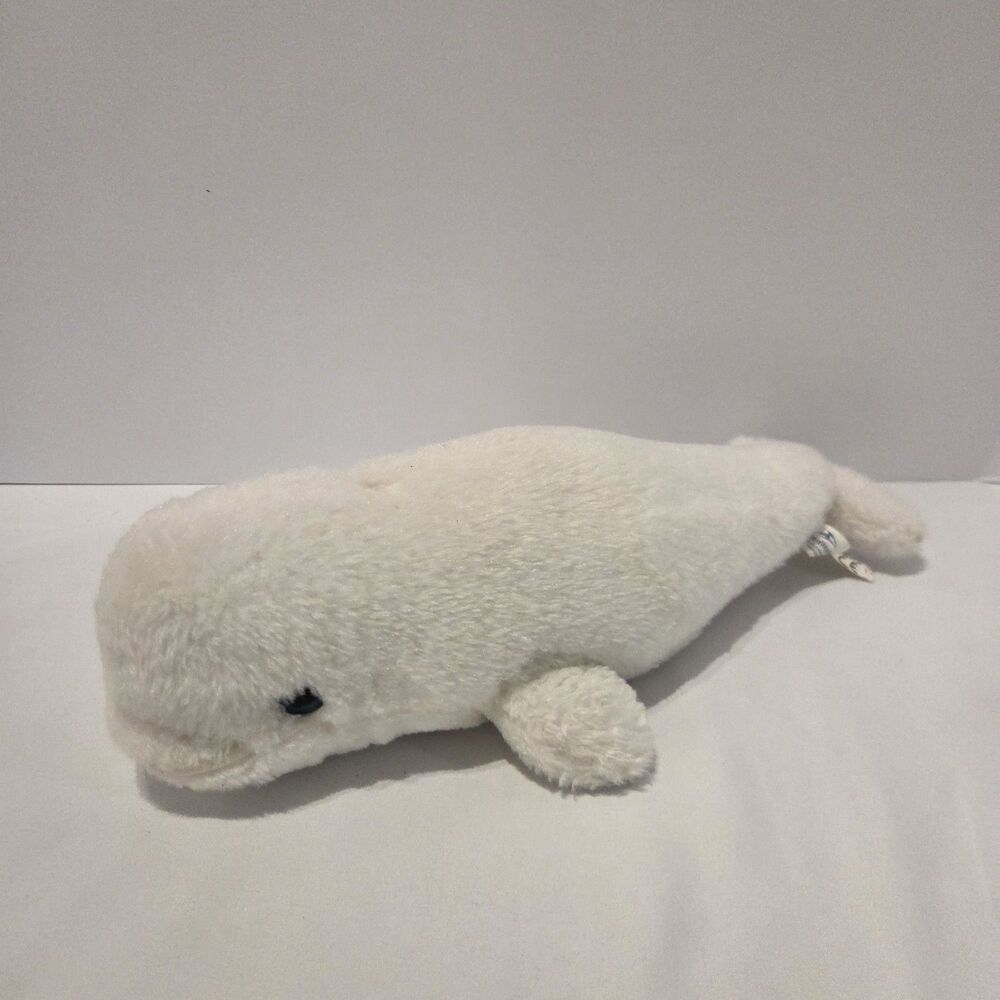 SeaWorld Beluga White Whale Plush Stuffed Animal Ocean Souvenir Toy 14 Inches